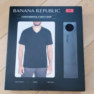 Banana Republic Men Essential V-Neck T-Shirt 3 pack Medium
